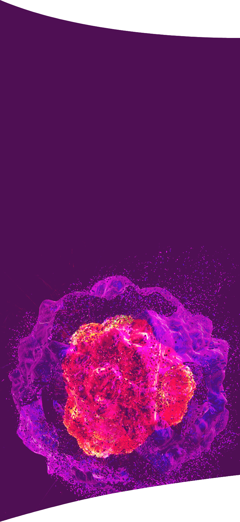 Cell on purple background